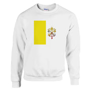 Sweat-shirt vatican mélange doux brodé coton confortable