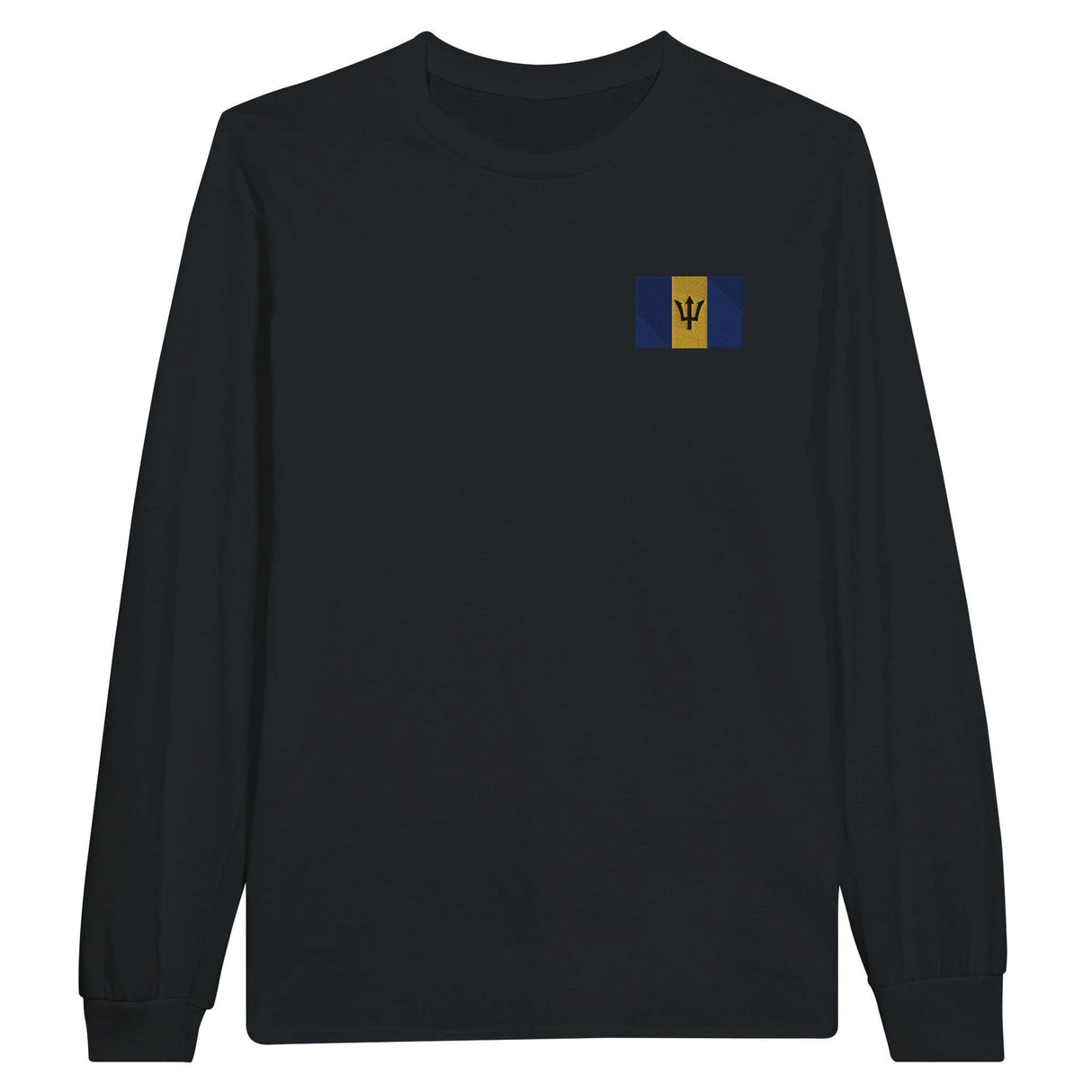 T-shirt à manches longues barbade broderie coton mélangé