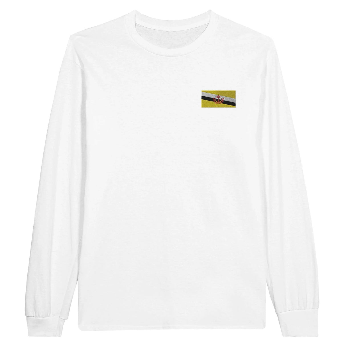 T-shirt à manches longues brunei broderie coton mélangé