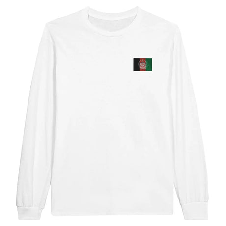 T-shirt à manches longues drapeau afghanistan en broderie - pixelformaflag