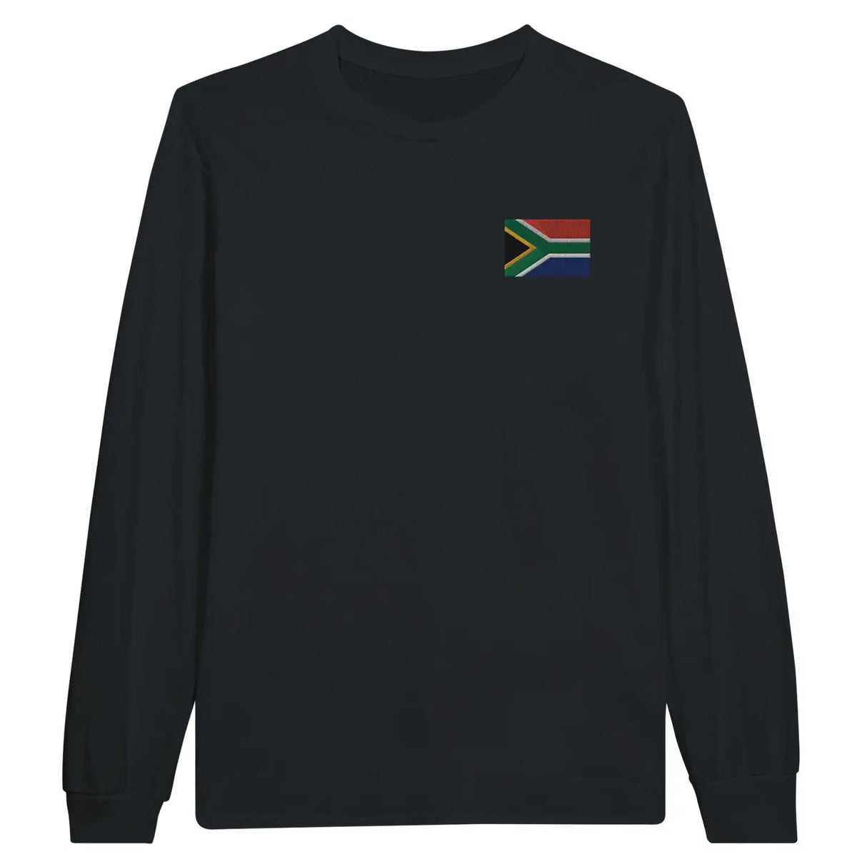 T-shirt à manches longues drapeau afrique du sud en broderie - pixelformaflag