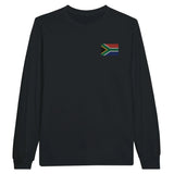 T-shirt à manches longues drapeau afrique du sud en broderie - pixelformaflag