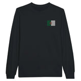 T-shirt à manches longues drapeau algérie en broderie - pixelformaflag