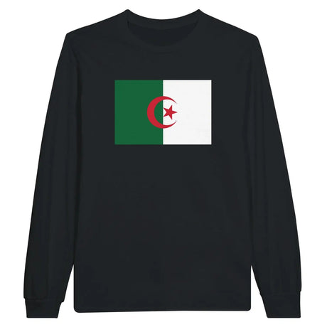 T-shirt à manches longues drapeau algérie - pixelforma
