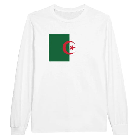 T-shirt à manches longues drapeau algérie - pixelforma