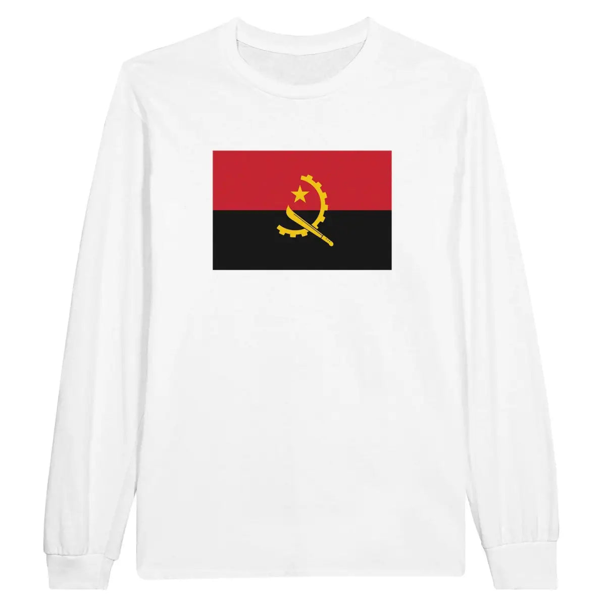 T-shirt à manches longues drapeau angola - pixelforma