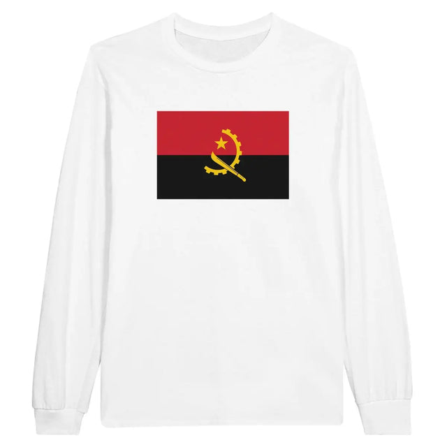 T-shirt à manches longues drapeau angola - pixelforma