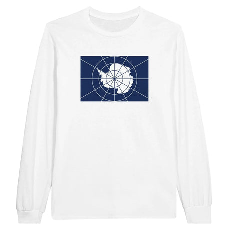 T-shirt à manches longues drapeau antarctique officiel - pixelforma