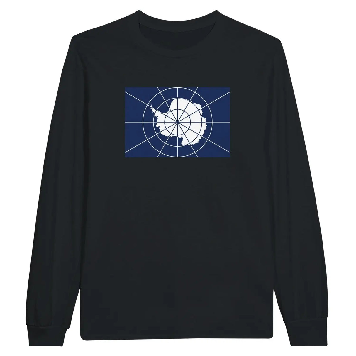 T-shirt à manches longues drapeau antarctique officiel - pixelforma