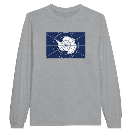 T-shirt à manches longues drapeau antarctique officiel - pixelforma