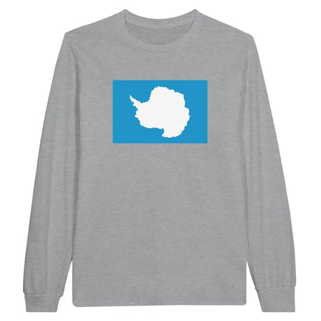 T-shirt à manches longues drapeau antarctique - pixelforma