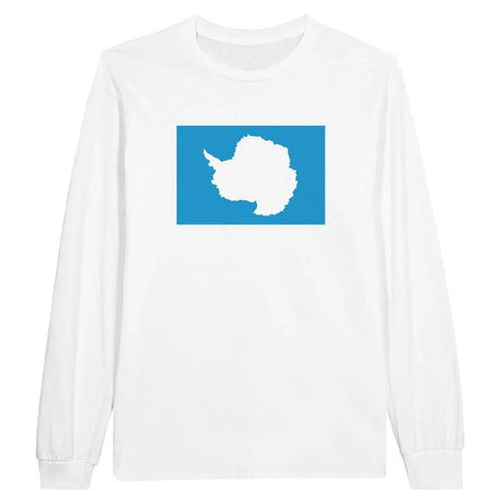 T-shirt à manches longues drapeau antarctique - pixelforma