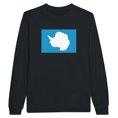 T-shirt à manches longues drapeau antarctique - pixelforma
