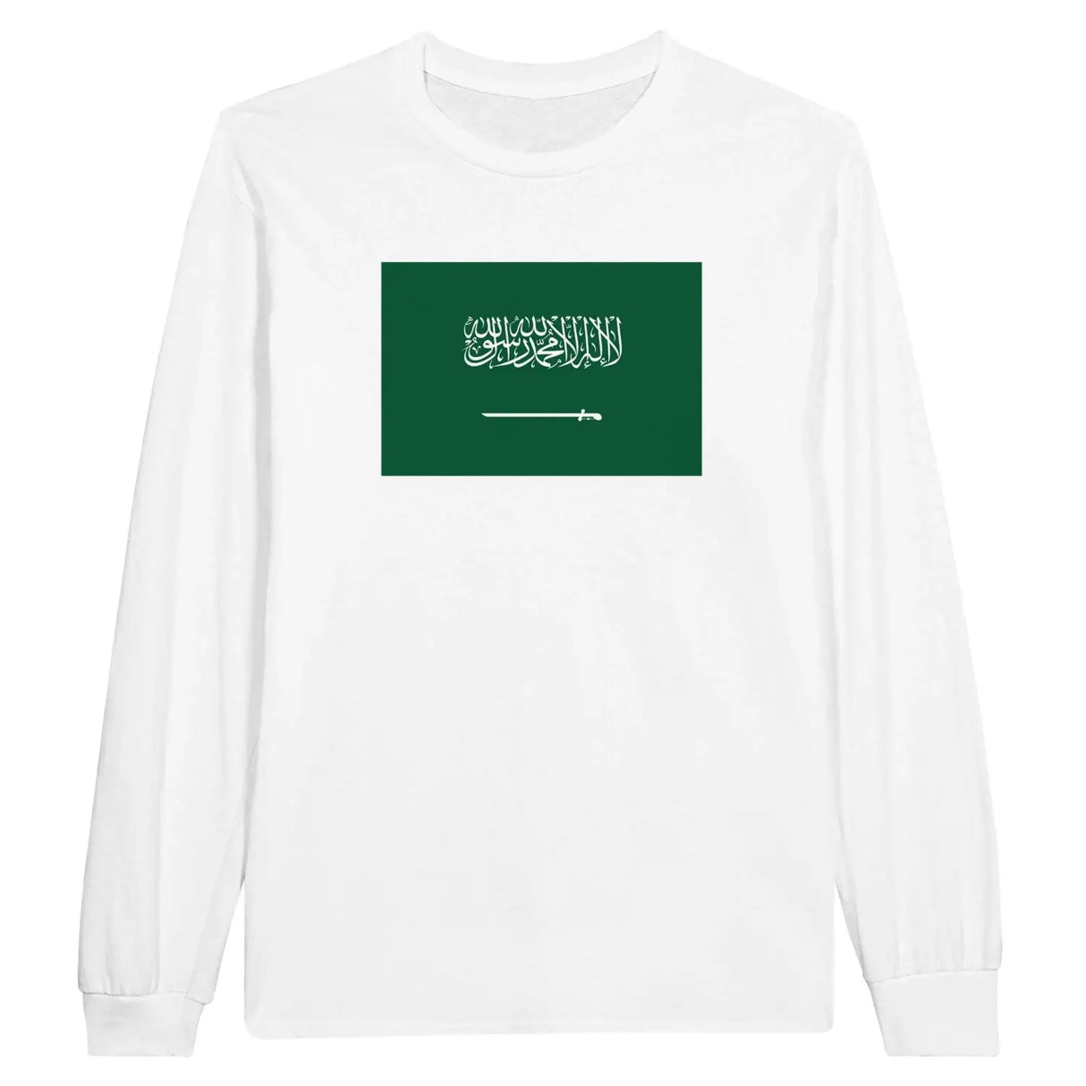 T-shirt à manches longues drapeau arabie saoudite - pixelforma