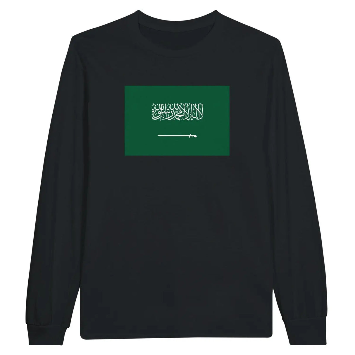T-shirt à manches longues drapeau arabie saoudite - pixelforma