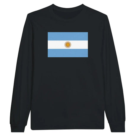 T-shirt à manches longues drapeau argentine - pixelforma