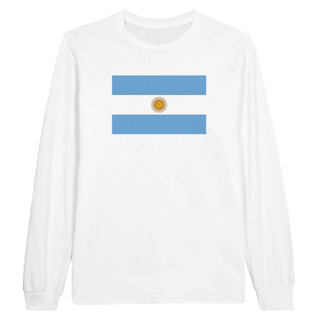 T-shirt à manches longues drapeau argentine - pixelforma