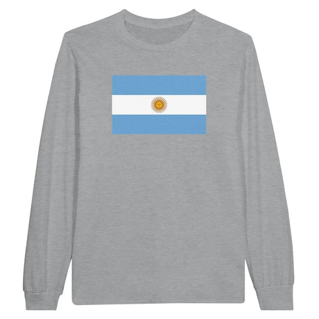 T-shirt à manches longues drapeau argentine - pixelforma