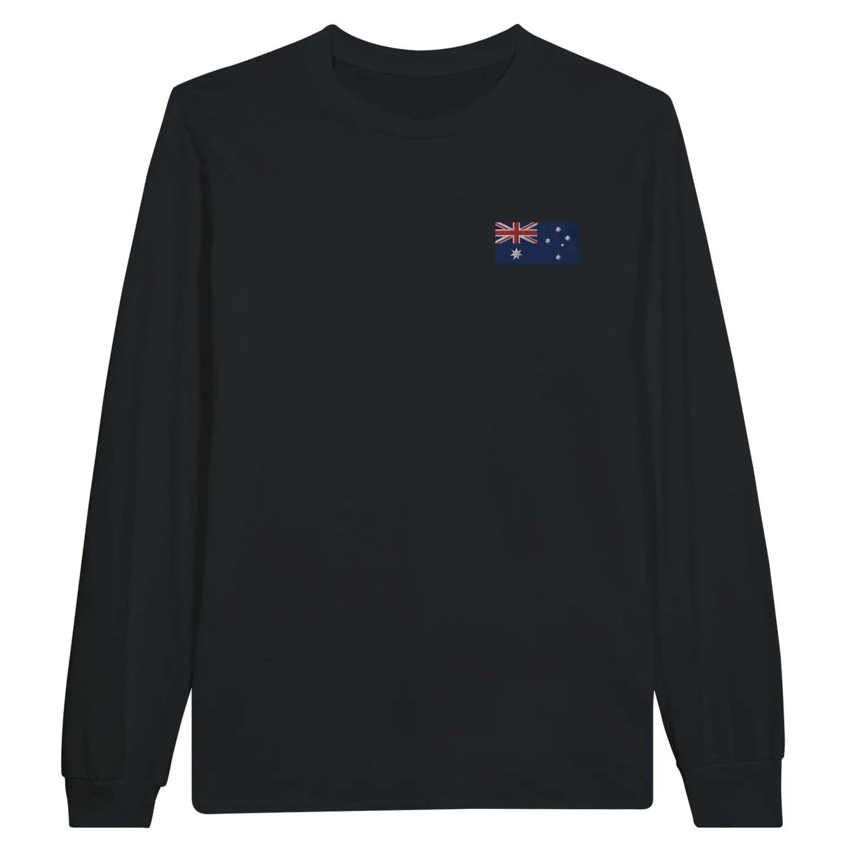 T-shirt à manches longues drapeau australie en broderie - pixelformaflag