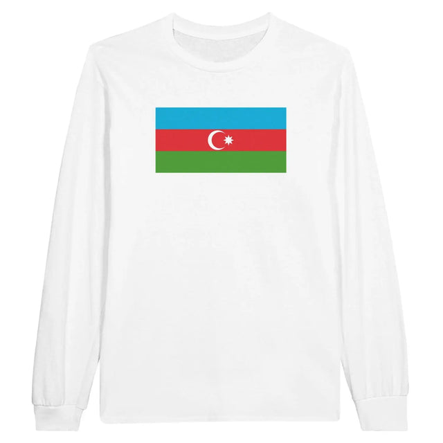 T-shirt à manches longues drapeau azerbaïdjan - pixelforma