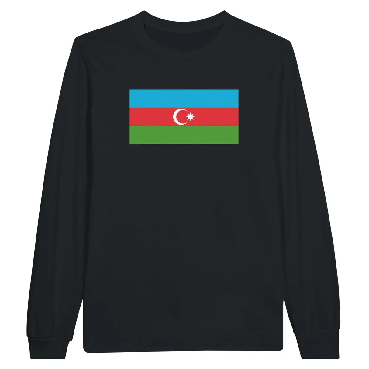 T-shirt à manches longues drapeau azerbaïdjan - pixelforma