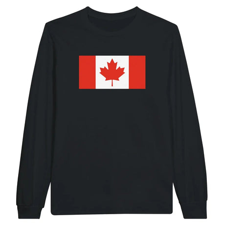 T-shirt à manches longues drapeau canada - pixelforma