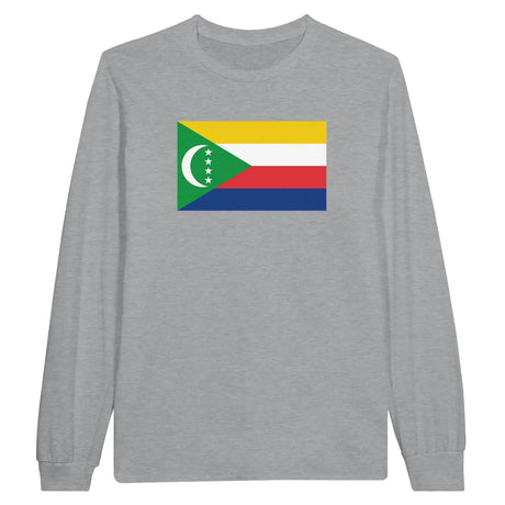 T-shirt à manches longues drapeau comores - pixelforma