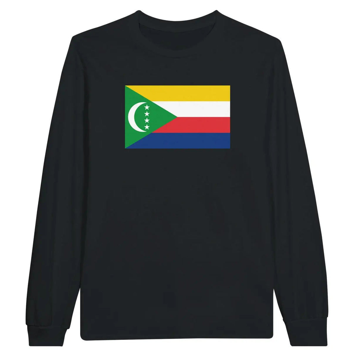T-shirt à manches longues drapeau comores - pixelforma