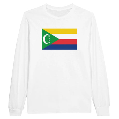 T-shirt à manches longues drapeau comores - pixelforma