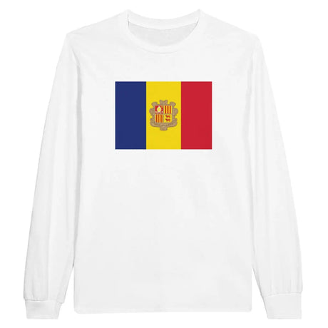 T-shirt à manches longues Drapeau d'Andorre - Pixelforma 