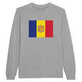 T-shirt à manches longues Drapeau d'Andorre - Pixelforma 