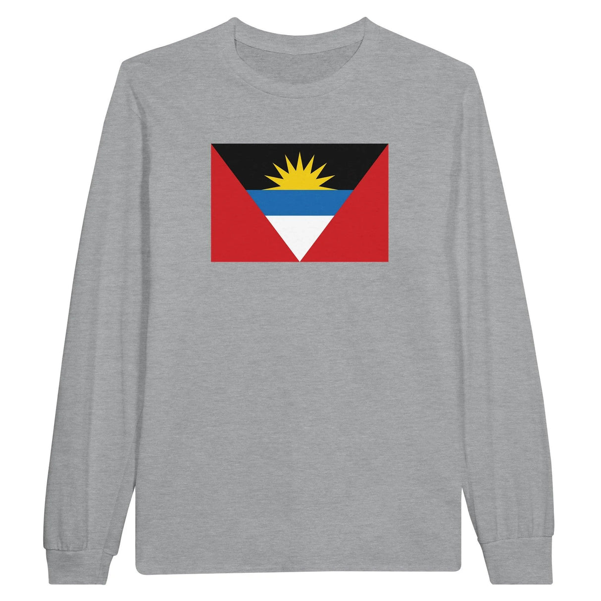 T-shirt à manches longues drapeau d’antigua-et-barbuda coton