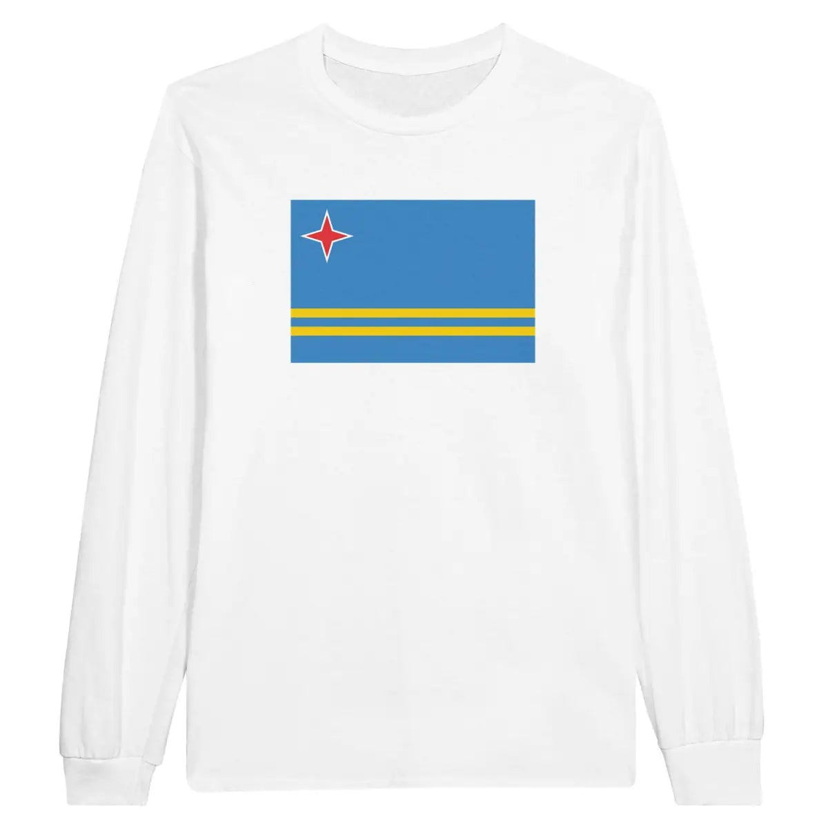 T-shirt à manches longues Drapeau d'Aruba - Pixelforma 