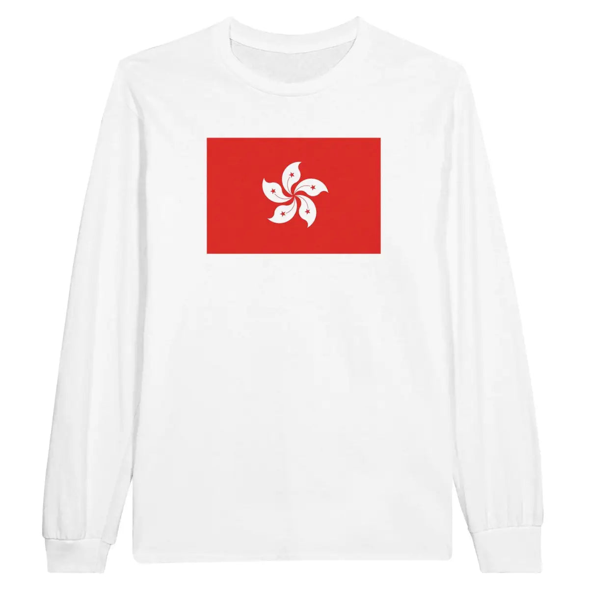 T-shirt à manches longues Drapeau de Hong Kong - Pixelforma 