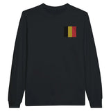 T-shirt à manches longues Drapeau de la Belgique en broderie - Pixelforma 