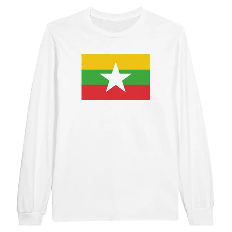 T-shirt à manches longues Drapeau de la Birmanie - Pixelforma 