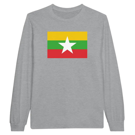 T-shirt à manches longues Drapeau de la Birmanie - Pixelforma 