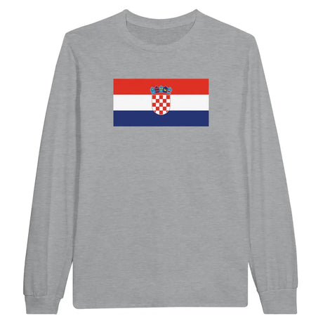 T-shirt à manches longues Drapeau de la Croatie - Pixelforma 