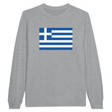 T-shirt à manches longues Drapeau de la Grèce - Pixelforma 