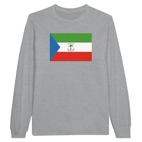 T-shirt à manches longues Drapeau de la Guinée équatoriale - Pixelforma 