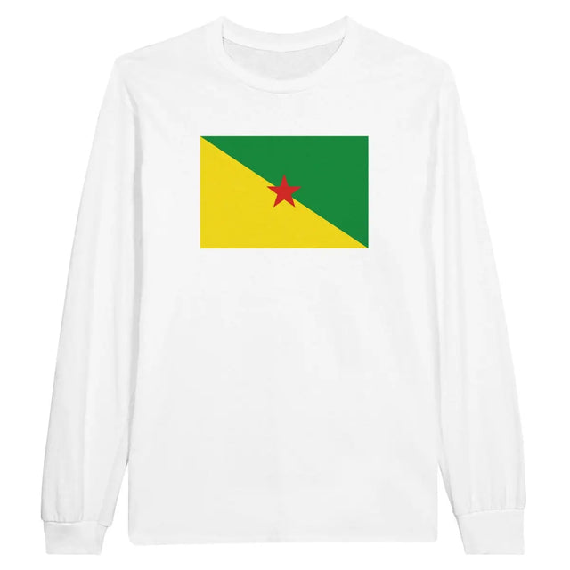 T-shirt à manches longues Drapeau de la Guyane - Pixelforma 