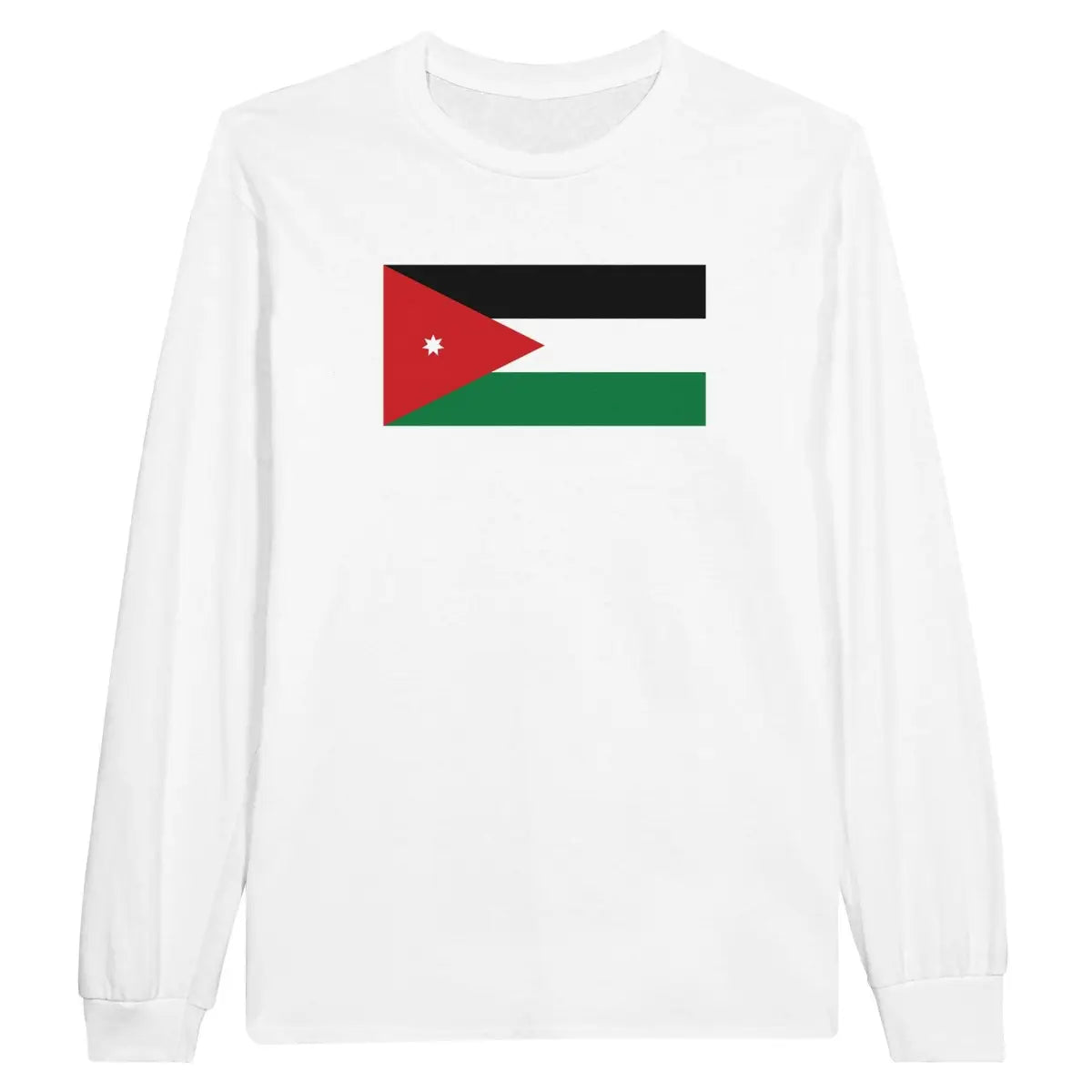 T-shirt à manches longues Drapeau de la Jordanie - Pixelforma 