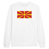 T-shirt à manches longues Drapeau de la Macédoine du Nord - Pixelforma 