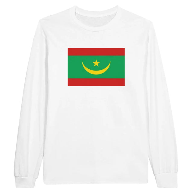 T-shirt à manches longues Drapeau de la Mauritanie - Pixelforma 