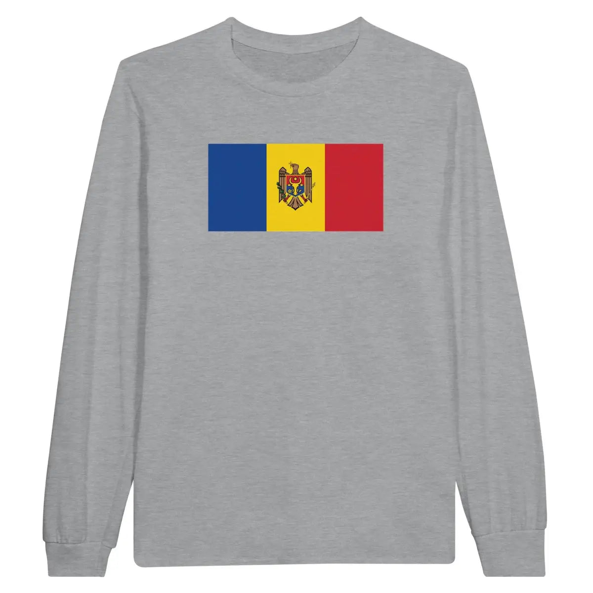 T-shirt à manches longues Drapeau de la Moldavie - Pixelforma 