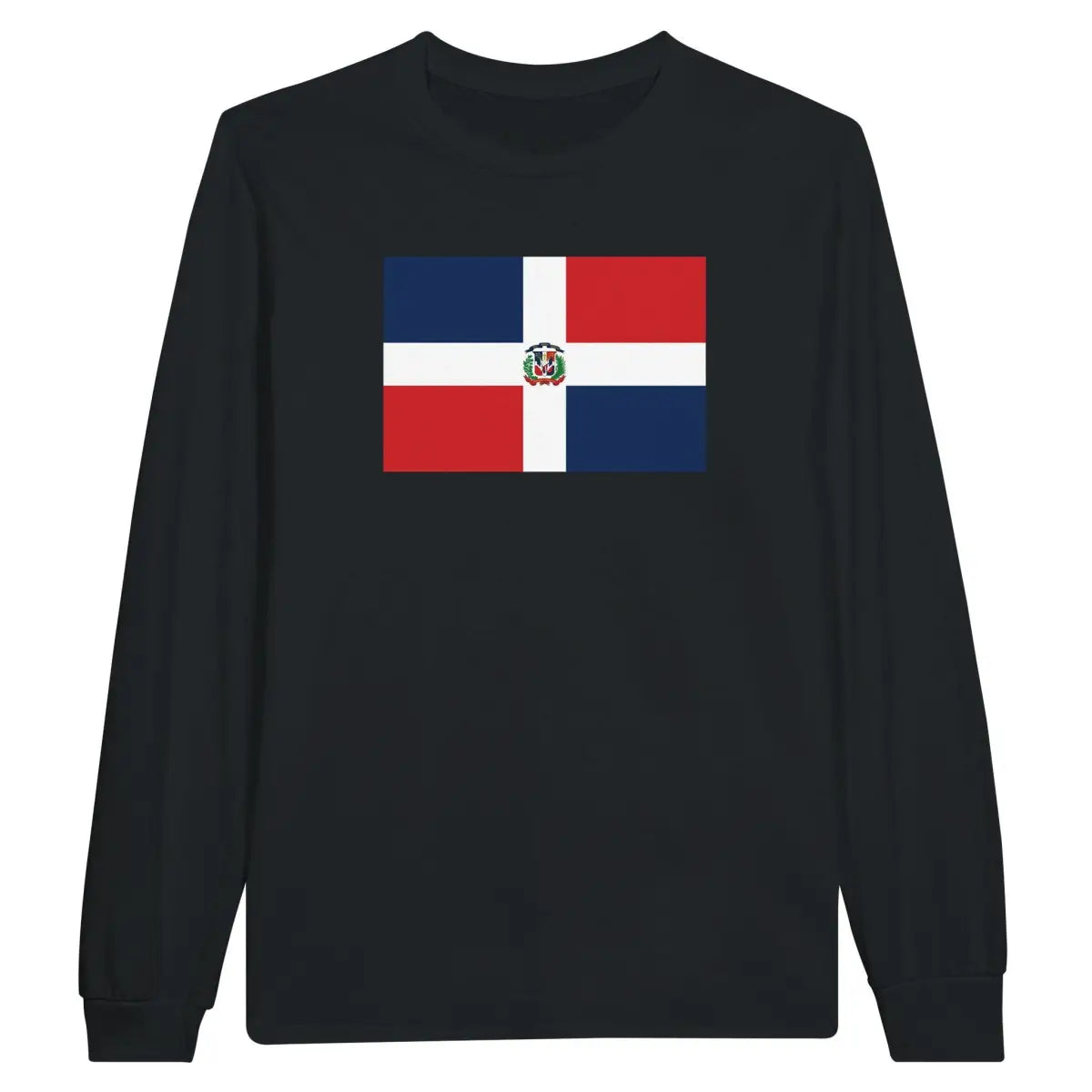 T-shirt à manches longues Drapeau de la République dominicaine - Pixelforma 