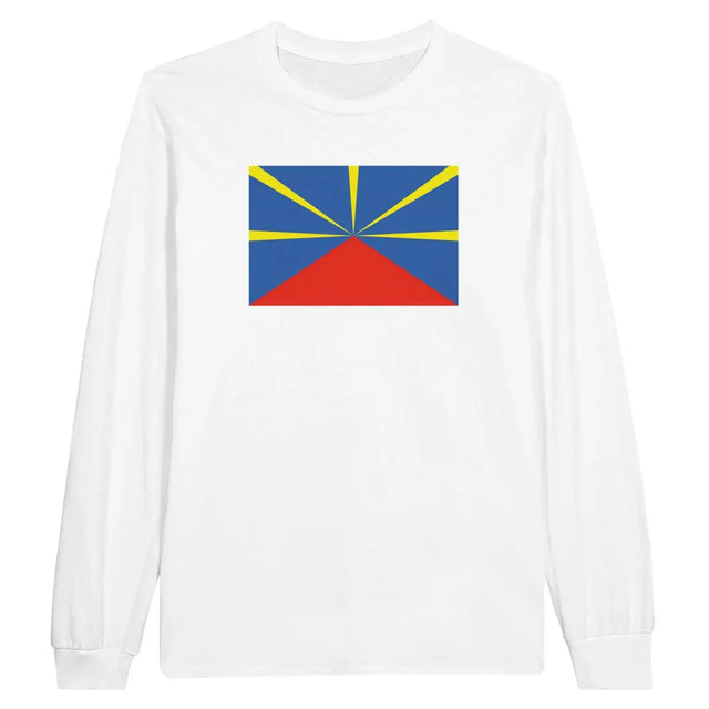 T-shirt à manches longues Drapeau de La Réunion - Pixelforma 