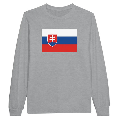 T-shirt à manches longues Drapeau de la Slovaquie - Pixelforma 