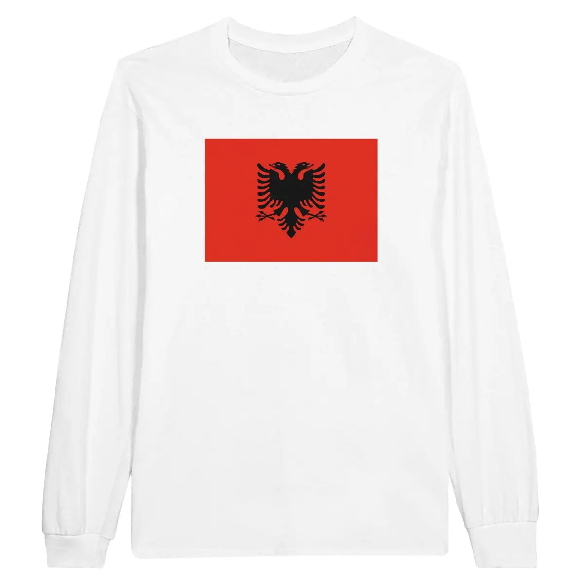 T-shirt à manches longues Drapeau de l'Albanie - Pixelforma 