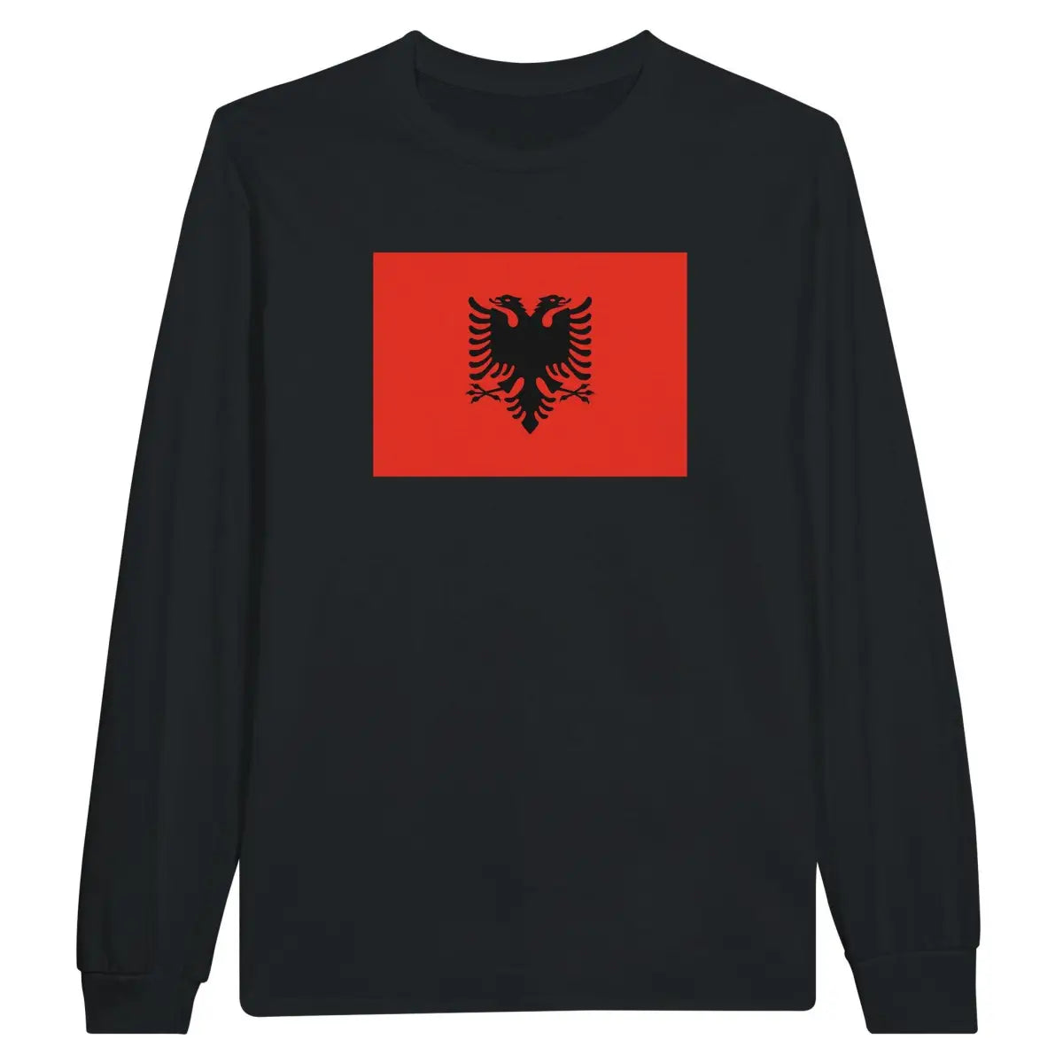 T-shirt à manches longues Drapeau de l'Albanie - Pixelforma 